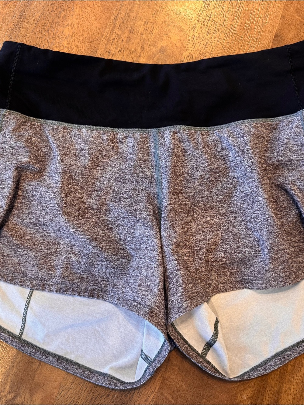 lululemon athletica Gray and Black Speed Shorts